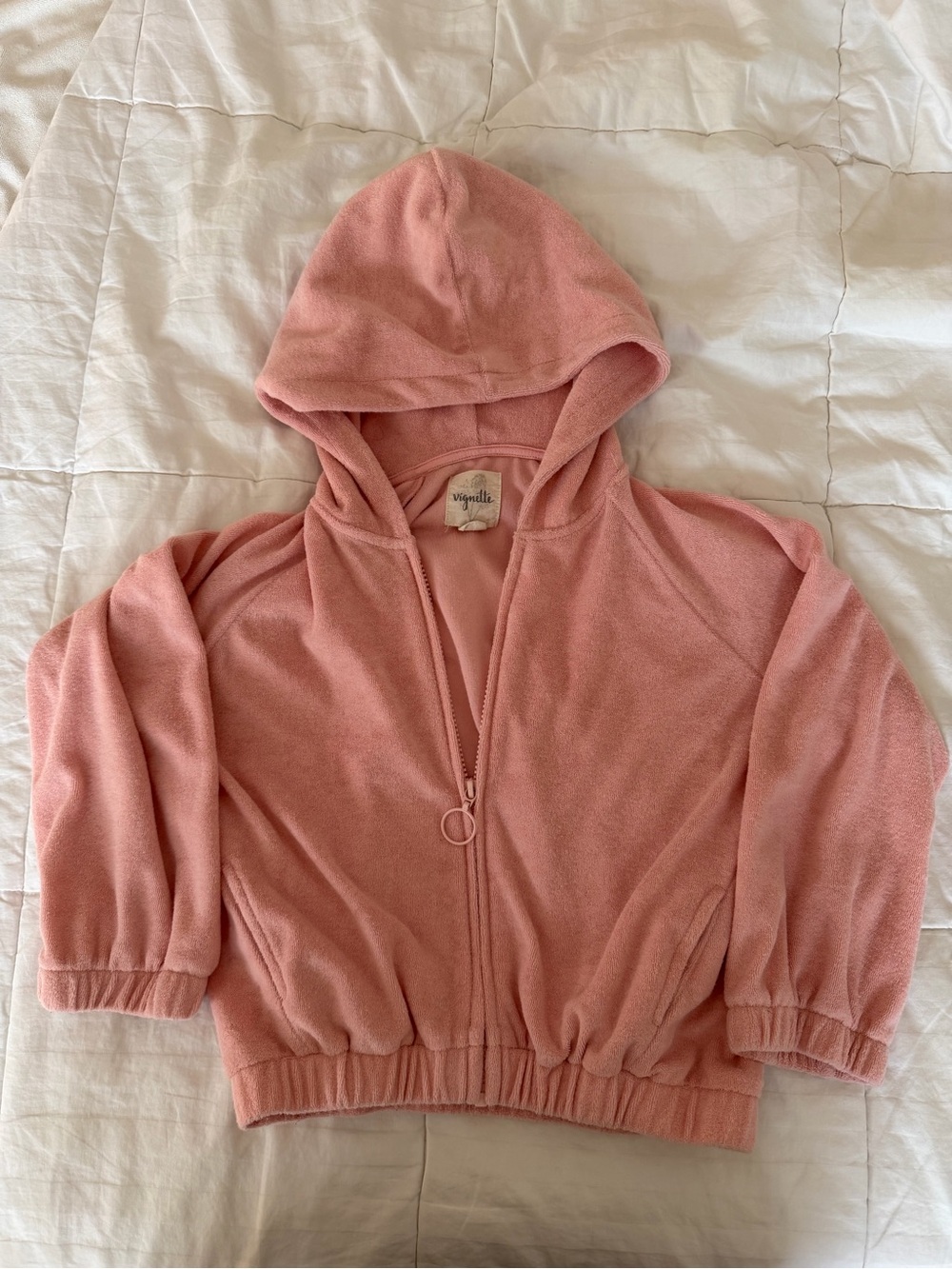 Vignette, Girls Hooded Zip-Up Jacket - Pink, size 8T